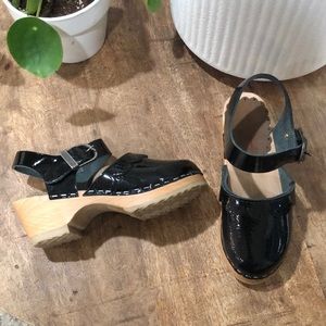 Hanna Andersson girls clogs Maryjane’s black size 27 9.5 10